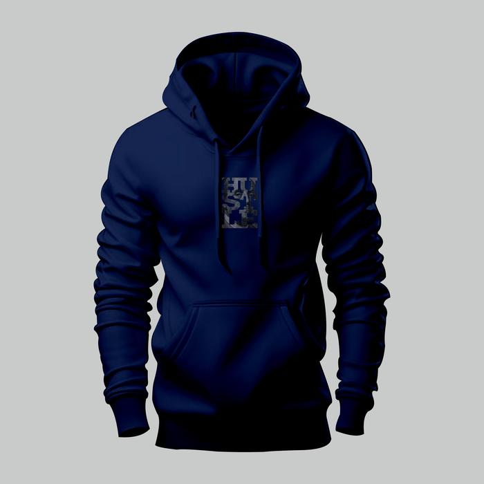 Jaket Sweater Hoodie Polos Pria RANSWASH Terbaru 2024 Fleece Lembut Motif Simple Panjang Outdoor Nya
