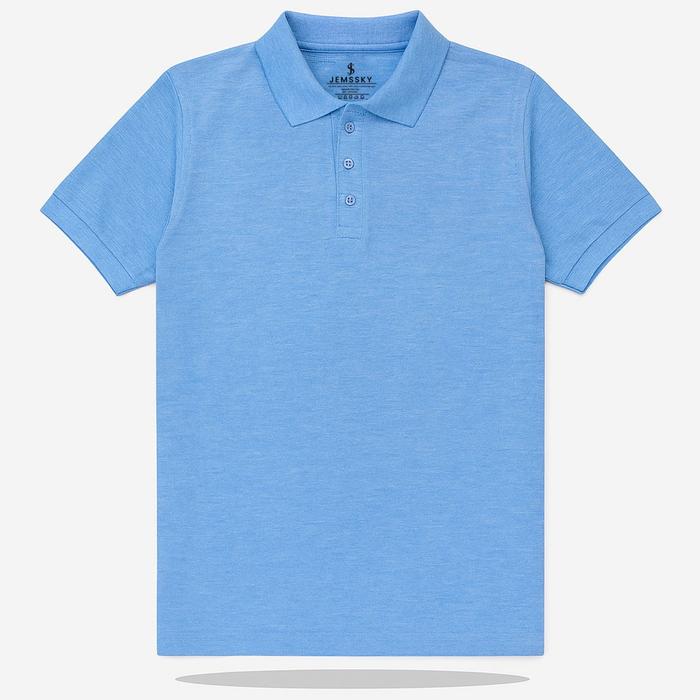 Jemssky - Kaos Polos Unisex Polo Shirt Baju Polo Kerah Biru Muda