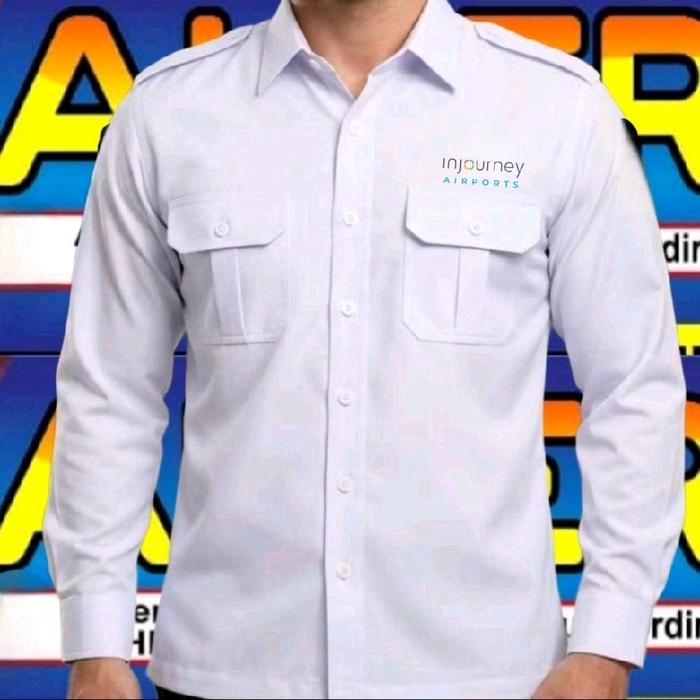 ready stok kemeja injourney airport baju injourney airport seragam injourney airport pdh injourney a