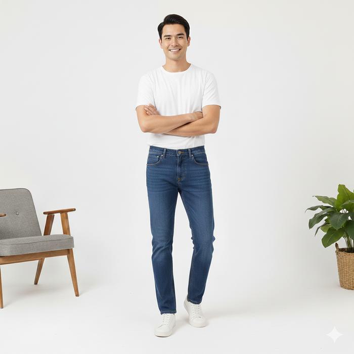 Celana Panjang Jeans Slimfit Biru KIDDROCK
