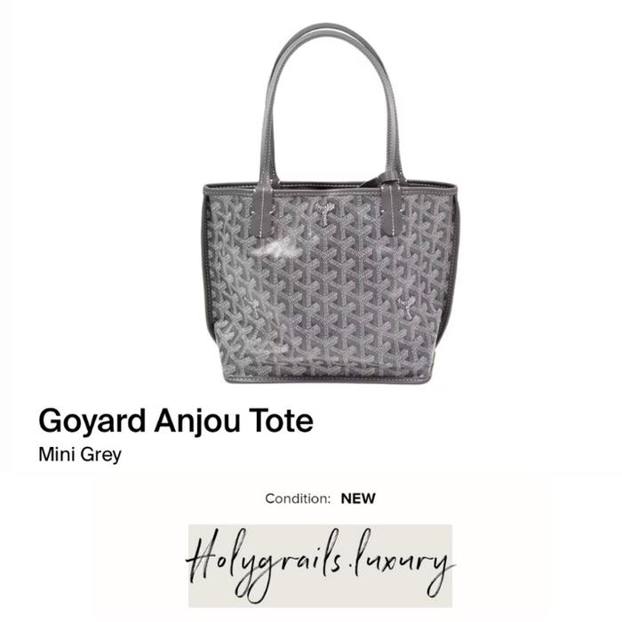 Goyard Anjou Tote Mini Grey 100% Original