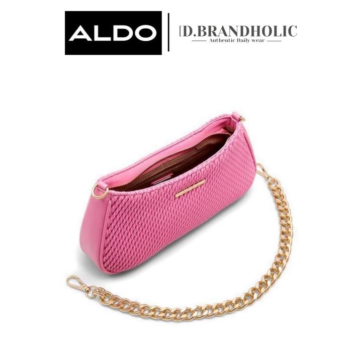Tas ALDO Sustina chain strap shoulder bag in pink Original 100%