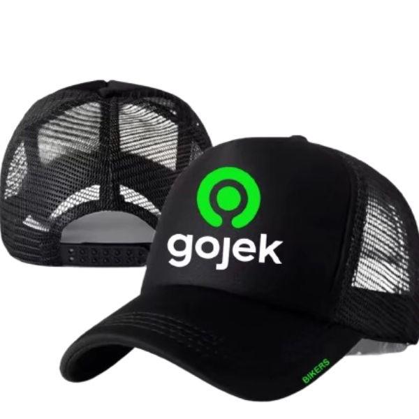 [ DjavaKaos.id ] TOPI DRIVER OJOL GOJEK - Topi trucker jaring Pria Wanita Dewasa