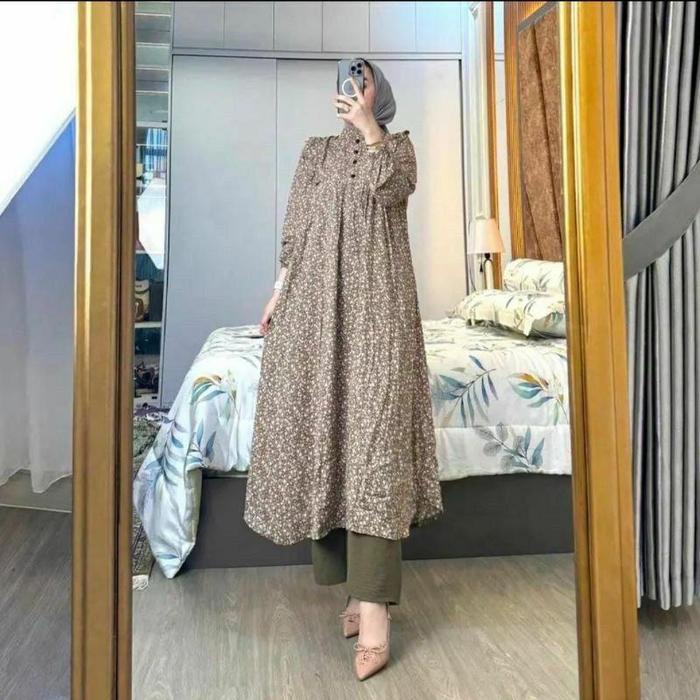 SET TUNIK SABRINA BAHAN ADEM|| SET TUNIK SABRINA TERMURAH