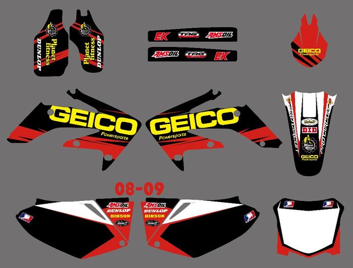 NICECNC Motorcycle Sticker For Honda CRF250 CRF250R CRF 250 250R 2008