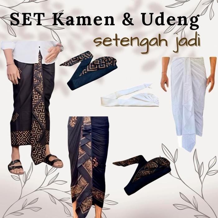 Set Kamen dan Udeng Bali Setengah Jadi