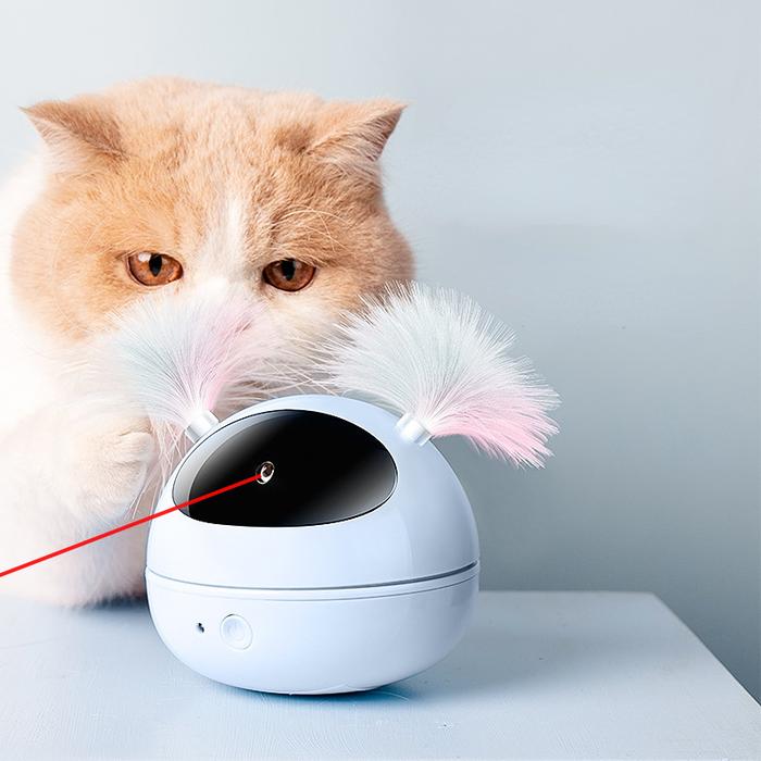 Electric Cat Toy Infrared  Light Pen Teasing Cat Stick Feather