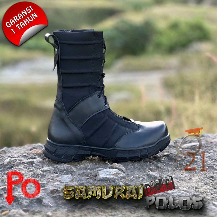 sepatu dinas lapangan samurai doff hitam