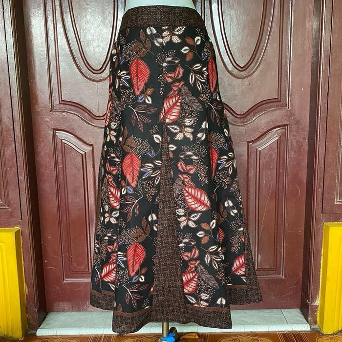 Rok Batik Panjang Lebar Model Pecah 8 Pakai Puring Pinggang Karet