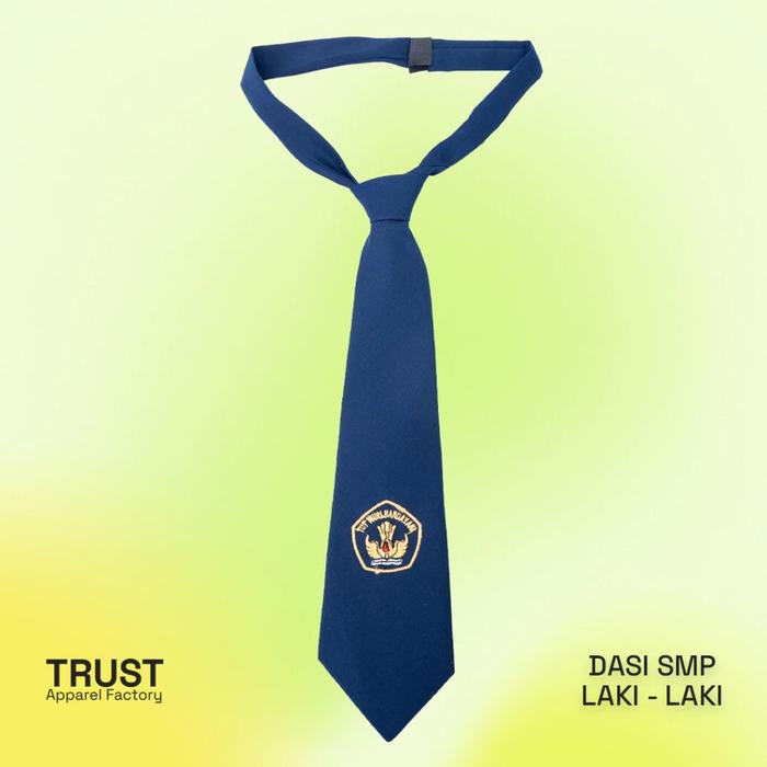 Trust Apparel Factory - Dasi SMP / Dasi Sekolah SMP / Dasi Logo Bordir Laki - Laki