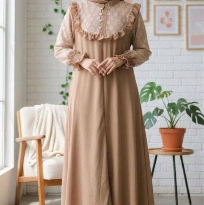 Aisha set brukat 2in1 plus inner gamis maxy wanita