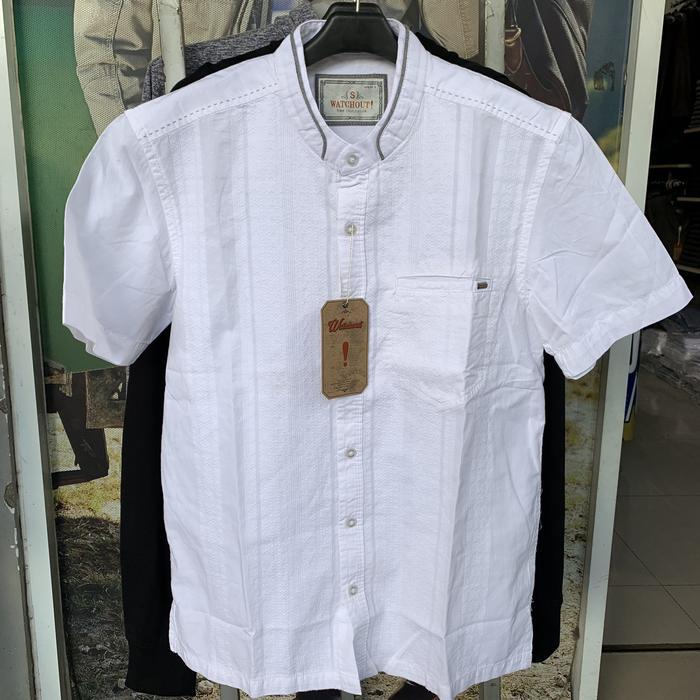 Terbaru Baju Koko Watchout Putih Lengan Pendek Original