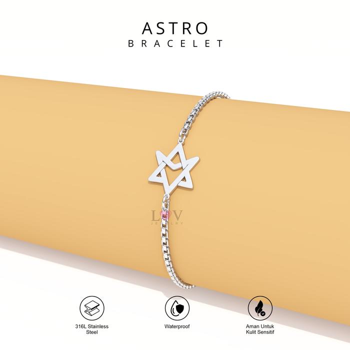 Gelang Astro Aroha Edition Kpop Inspired Bracelet Aksesoris Stainless Steel Anti Karat Kpopers - Ast
