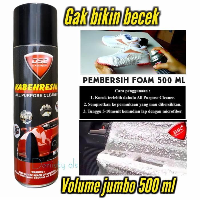 All Clear Foam 500 Ml Pembersih Plafon Sepatu Jok Kulit Sofa