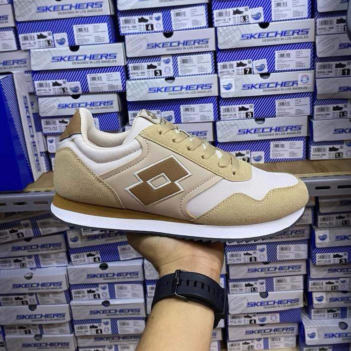 Sneakers pria lotto original / Loto Erdem mens running shoes-Brown