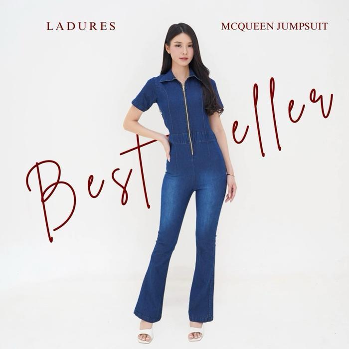 Promo Guncang [Harga Termurah] Mcqueen Denim Jumpsuit | Ladoures | Atasan Overall Setelan Casual Jea