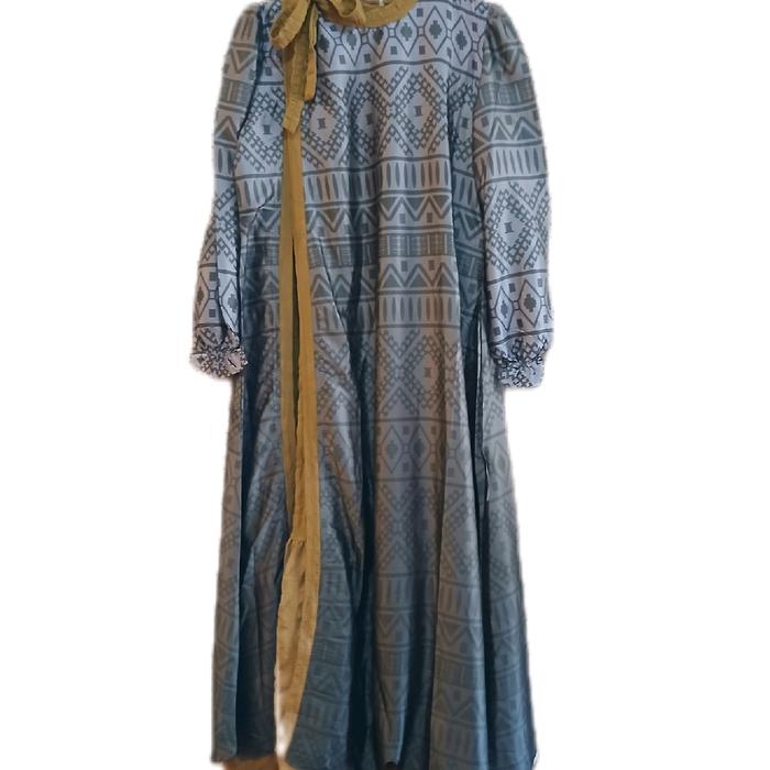3V Moslem Style Gamis wanita Set Outer Silk