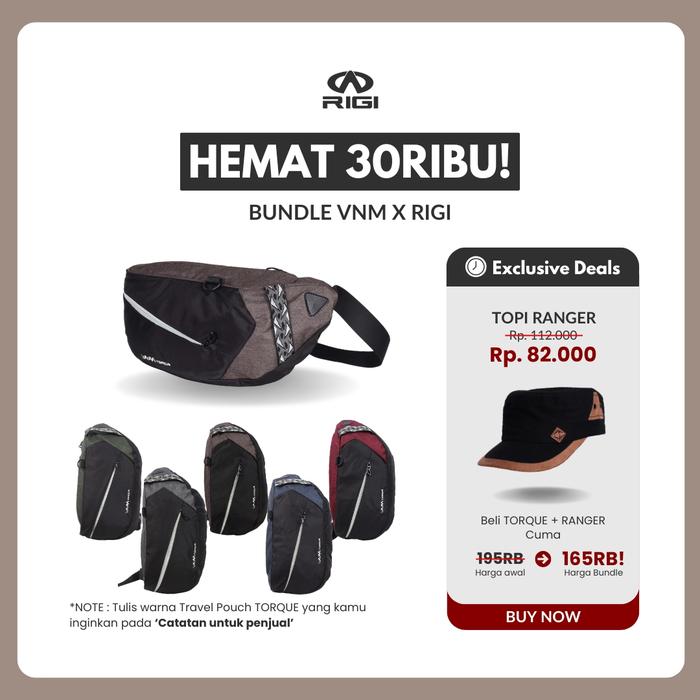 VNM Tas Selempang Pria Besar Waistbag Pria Tas Selempang Sekolah Tas Bahu Pria TORQUE