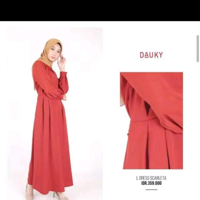 GAMIS DAUKY ELZATTA MURAH TERBARU / L Dress Scarletta