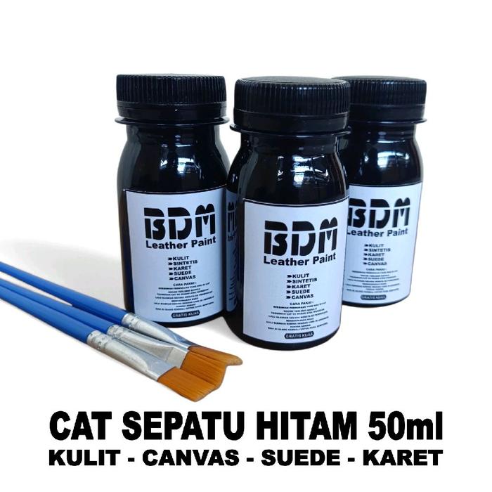 BDM leatherpolish Cat sepatu hitam, cat hitam sepatu kulit 50ml