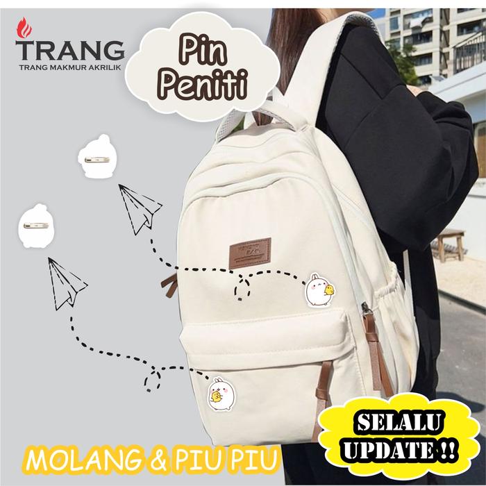 Pin Bross Akrilik Molang & Piu Piu / Pin Acrylic Molang & Piu Piu