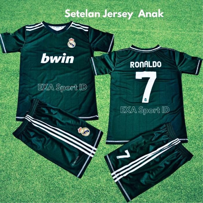 Setelan Jersey anak timnas M4drid 2012 third,pakaian olah raga anak, baju  bola anak, kaos jersy ana