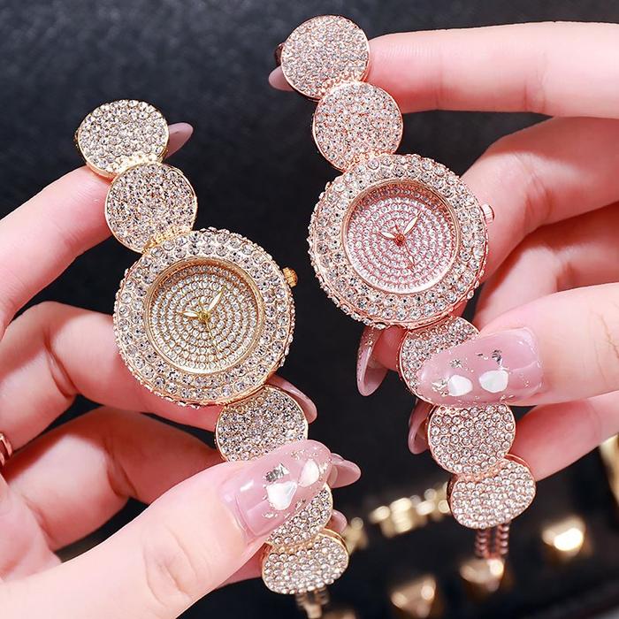 Jam Tangan Wanita DZG Full Diamond Mewah Elegan Tahan Air Kualitas Import Terbaru 2022