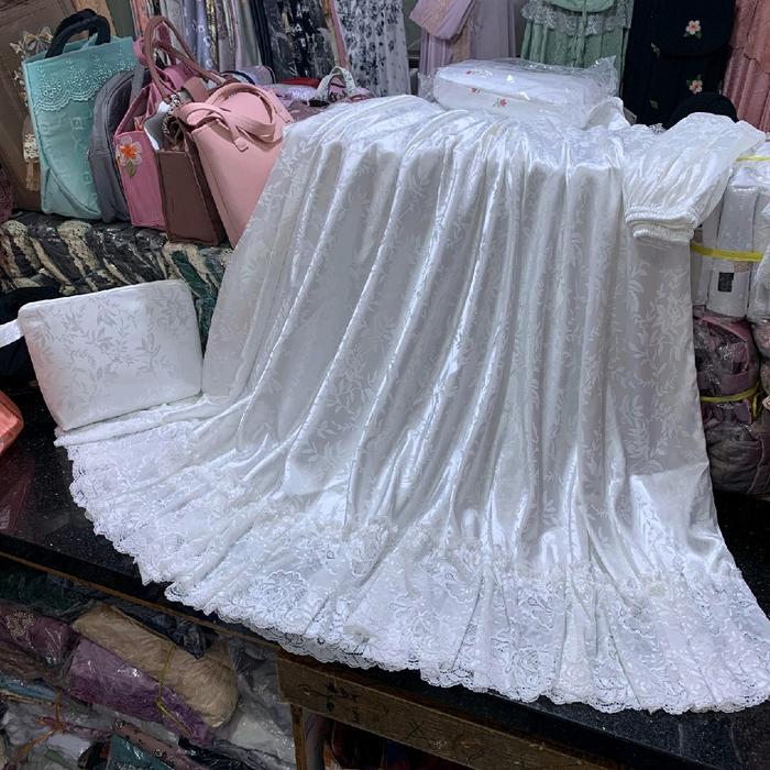 Mukena Safitri Armany silk embos/ Mukena safitri putih/ Mukena safitri hitam