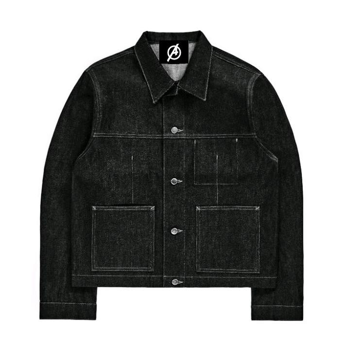 akuira work shirt jacket boxy TORAI boxy fit denim black