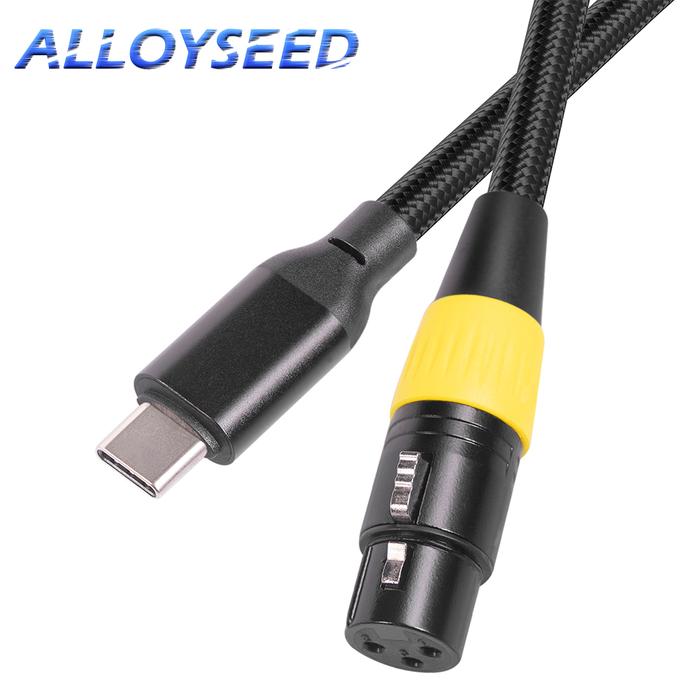 USB C to XLR Microphone Cable Audio Cable for Windows/Mac OS USB 3.1