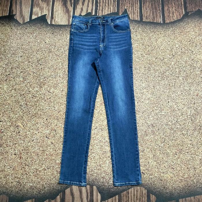 celana jeans panjang pria AVAIL MODE blue denim washed stretch bahan melar murah bagus size 29-32