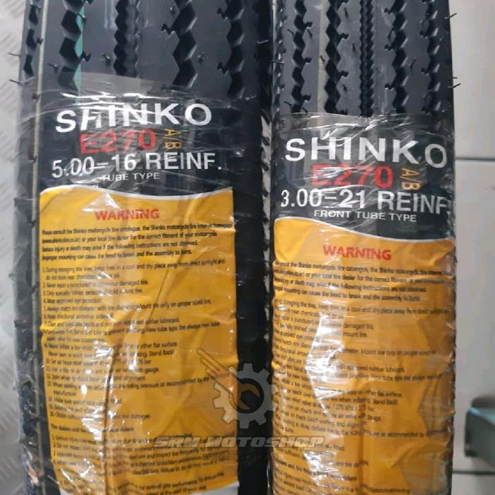 Set Ban Shinko E270 300-21 & 500-16 Super Classic TUBTYPE Chopper / Custum