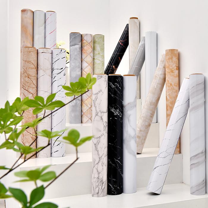 Terlaris, 60cm width marble self-adhesive wallpaper waterproof