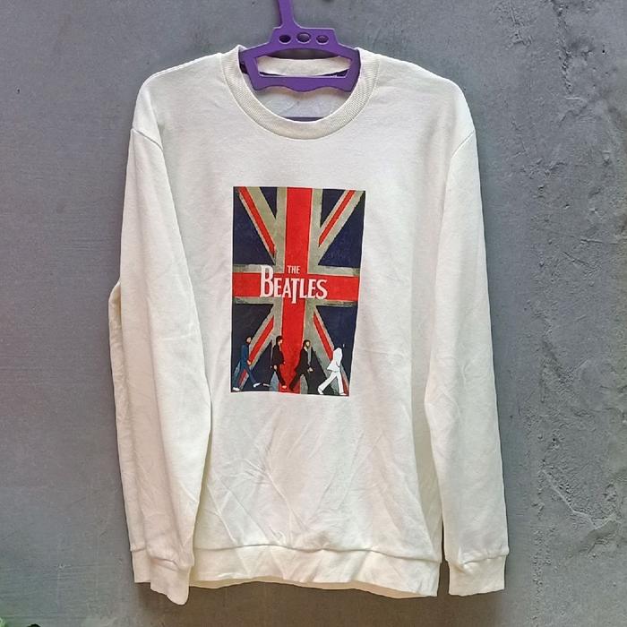 Crewneck Sweater THE BEATLES | Rock and Roll Band | Brand UNIREX | Bekas Preloved Second Thrift