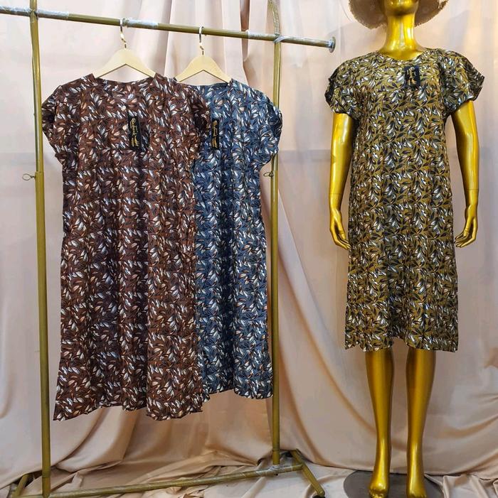 Daster bunga Katun Bunga Polka Dot