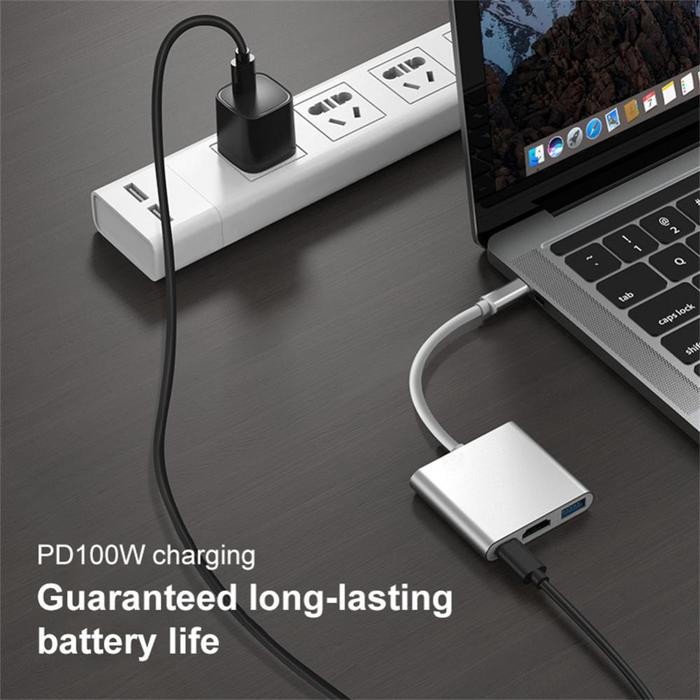 Usb C To -compatible Splitter Pd Fast Charging Type-c Hub Smart