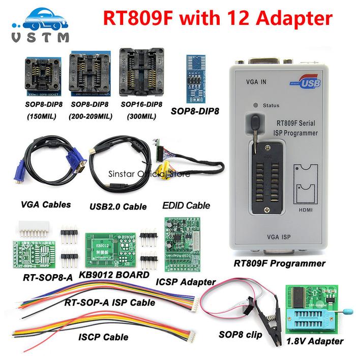 2021 Newest RT809F ISP Programmer/ RT809 lcd usb programmer
