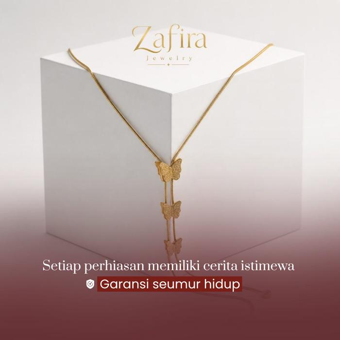 ZAFIRA X CREATOR Azka Gelang dan Kalung Perhiasan Aksesoris Titanium Anti Karat