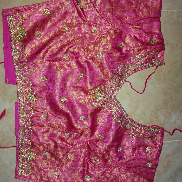 Baju Lehenga India Ori Wanita Sisa Warna Pink
