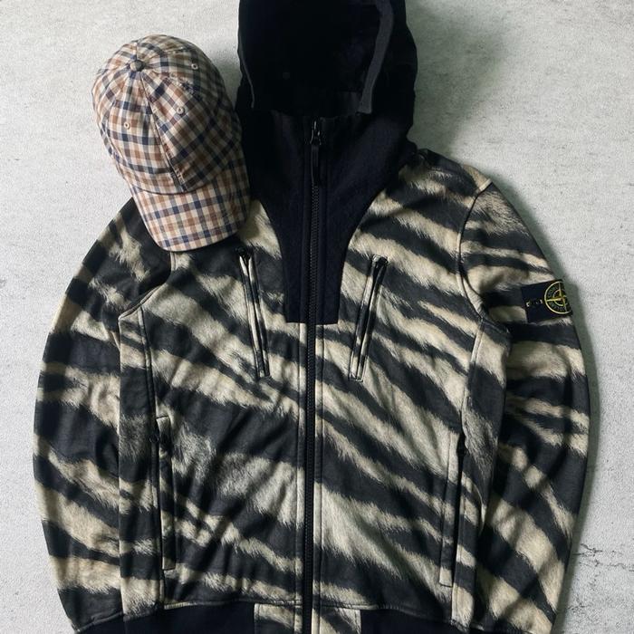 Rare Stone Island White Tiger Camo Wool Blend Jacket authentic original