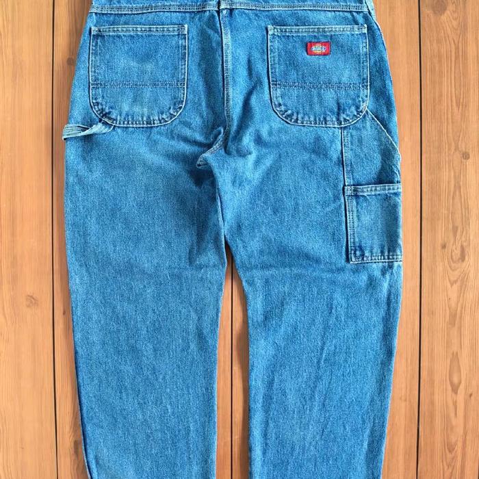 Dickies Carpenter Mexico Jumbo Celana Jeans Pria dengan Desain Kantong Depan dan Samping
