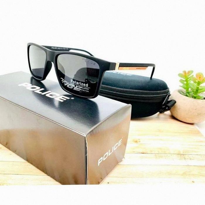 Kacamata Sun Glasses Hitam Pria POLICE Square Lensa Polarized ANTI SILAU OUTDOOR INDOOR FRAME FIBER 