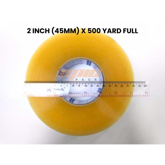 Lakban Jumbo 500 Yard FULL Bening Dan Coklat GOLDLAND (Dijamin 45mm x 500 yard / 450 Meter FULL)