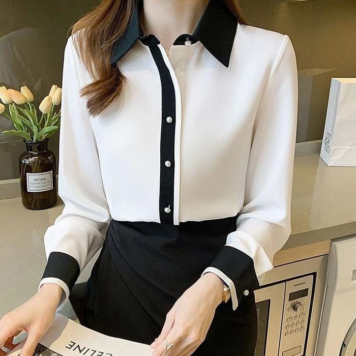 KEMEJA WANITA ATASAN WANITA   BAJU WANITA KEMEJA KERJA WANITA BLOUSE BLUSH BLUS BLOUS STYLE KOREA