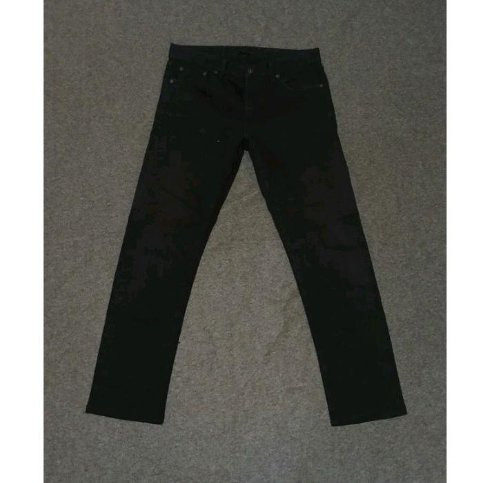 Uniqlo Redline Selvedge Black Jeans Original  Celana Panjang Denim Hitam Fit Pria Dewasa