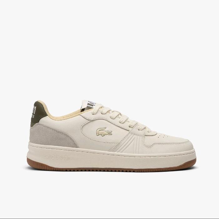 LACOSTE Men's Sneakers Shoes L001 Set LAC50SMA0098 Sepatu Sneakers Pria Original - Beige • 2R1