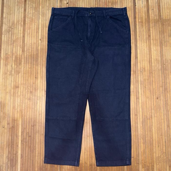 UNIQLO REGULAR FIT DARK NAVY DOUBLE KNEE CARPENTER FATIGUE PANTS dickies 874 thisisneverthat carhart