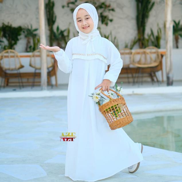 FREE HIJAB Gamis CRINKLE AIRFLOW PREMIUM gamis anak perempuan 2023 bahan crinkle gamis putih anak ga