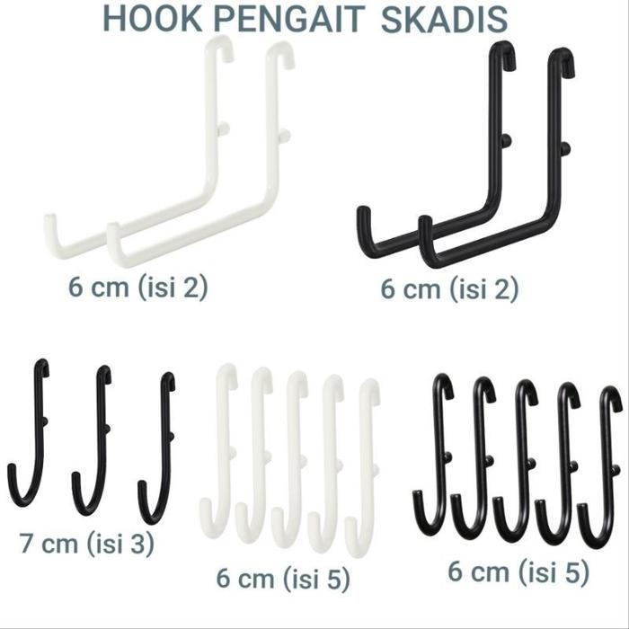 SGM Hook Pegboard 2 pcs Asesoris Skadis Pegboard Peg Hole Board DIY Room Dekor