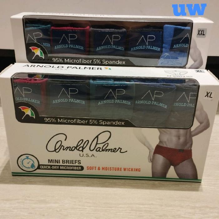 celana dalam pria isi 5 Arnold palmer brif. bahan microfiber spandek. original